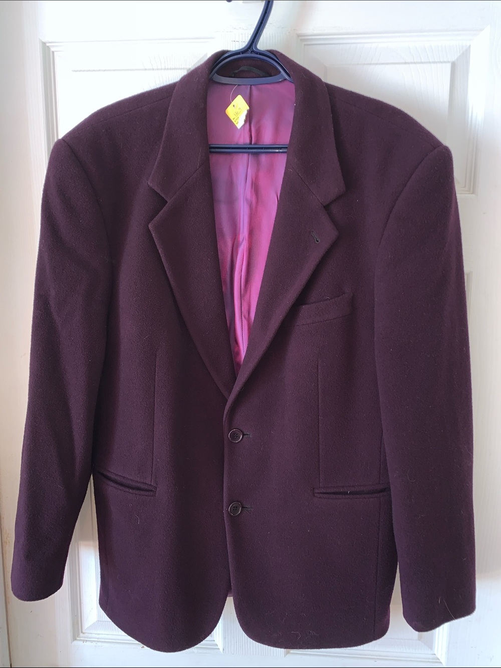 Men's Purple Cashmere/Wool Blend Sport Coat